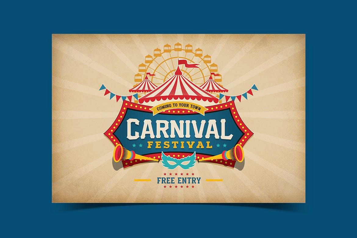 嘉年华节日背景 Carnival Festival Background 图片素材 第1张