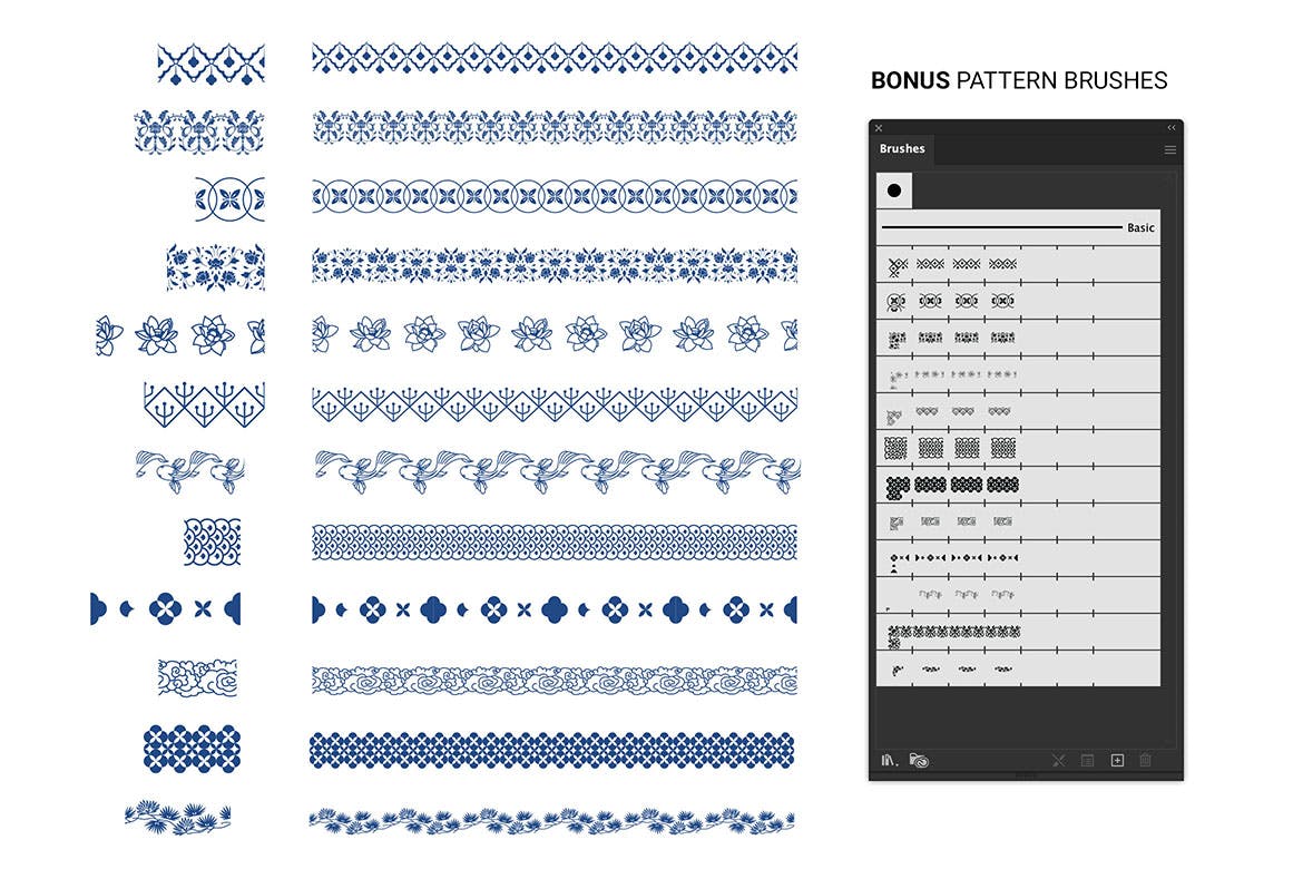 国风陶瓷图案收藏集 Chinese Ceramic Patterns Collection 图片素材 第4张