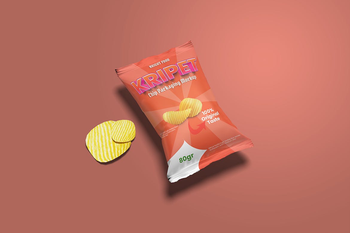 薯片食品包装样机图psd模板 Chips Packaging Mockup 样机素材 第5张