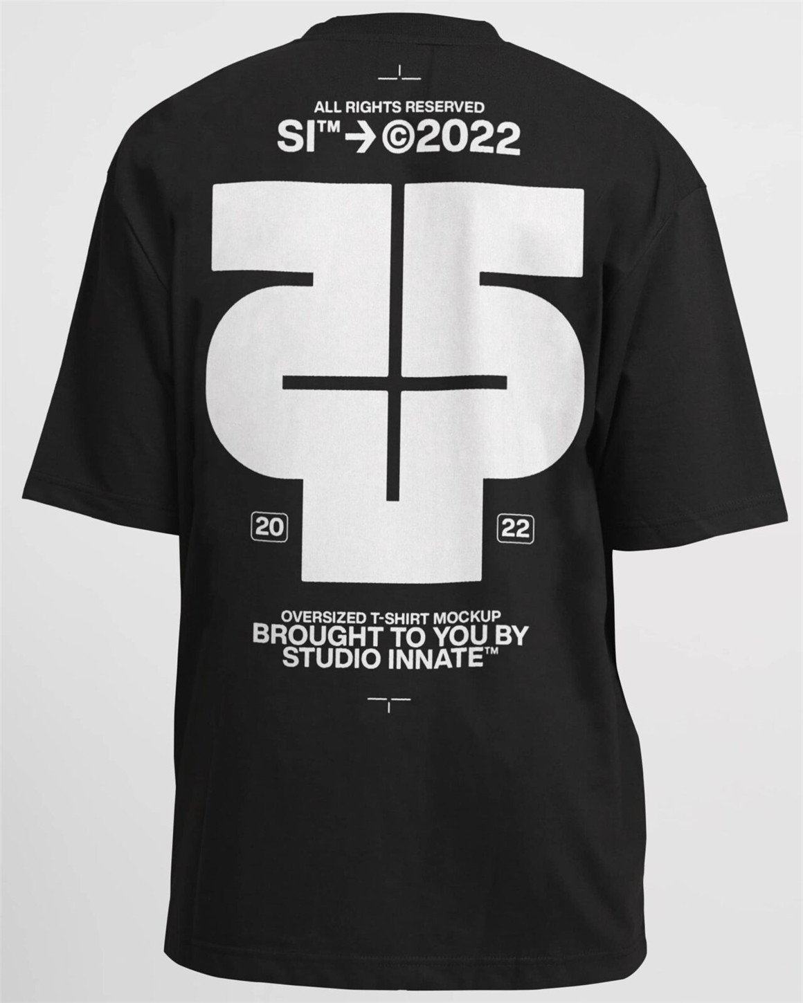 Studio Innate 高级工艺街头服饰品牌展示大码T恤PSD样机模板 Oversized Modelled T-Shirt Mockup 样机素材 第9张