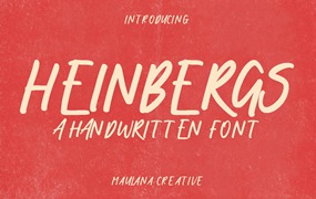 书籍标题手写显示字体素材 Heinbergs Handwritten Display Font