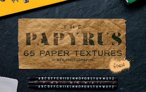 65个莎草纸纸张纹理合集 The Papyrus – 65 Paper Textures