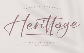 传统签名脚本字体 Heritage Signature Script Font