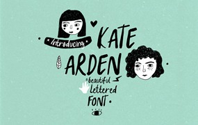 独特而美丽的英文手写字体 Kate Arden