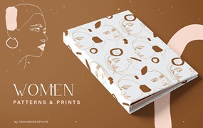 女性主题图案和插画集合 Women Patterns & Illustration Prints
