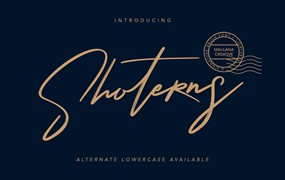 手写效果英文签名笔刷字体 Shoterns Signature Brush Font