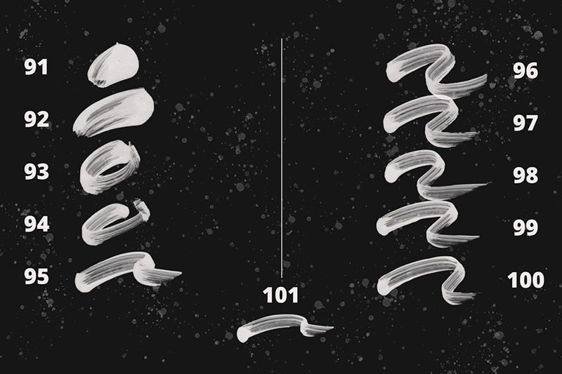 100+逼真手绘毛笔遮罩PS笔刷 笔刷资源 第11张