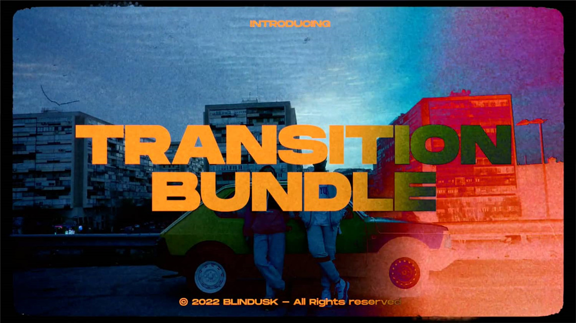 Blindusk 200个复古胶片打孔刻录纸燃烧拼贴灯光转场擦除过渡素材包 TRANSITION BUNDLE . 第1张