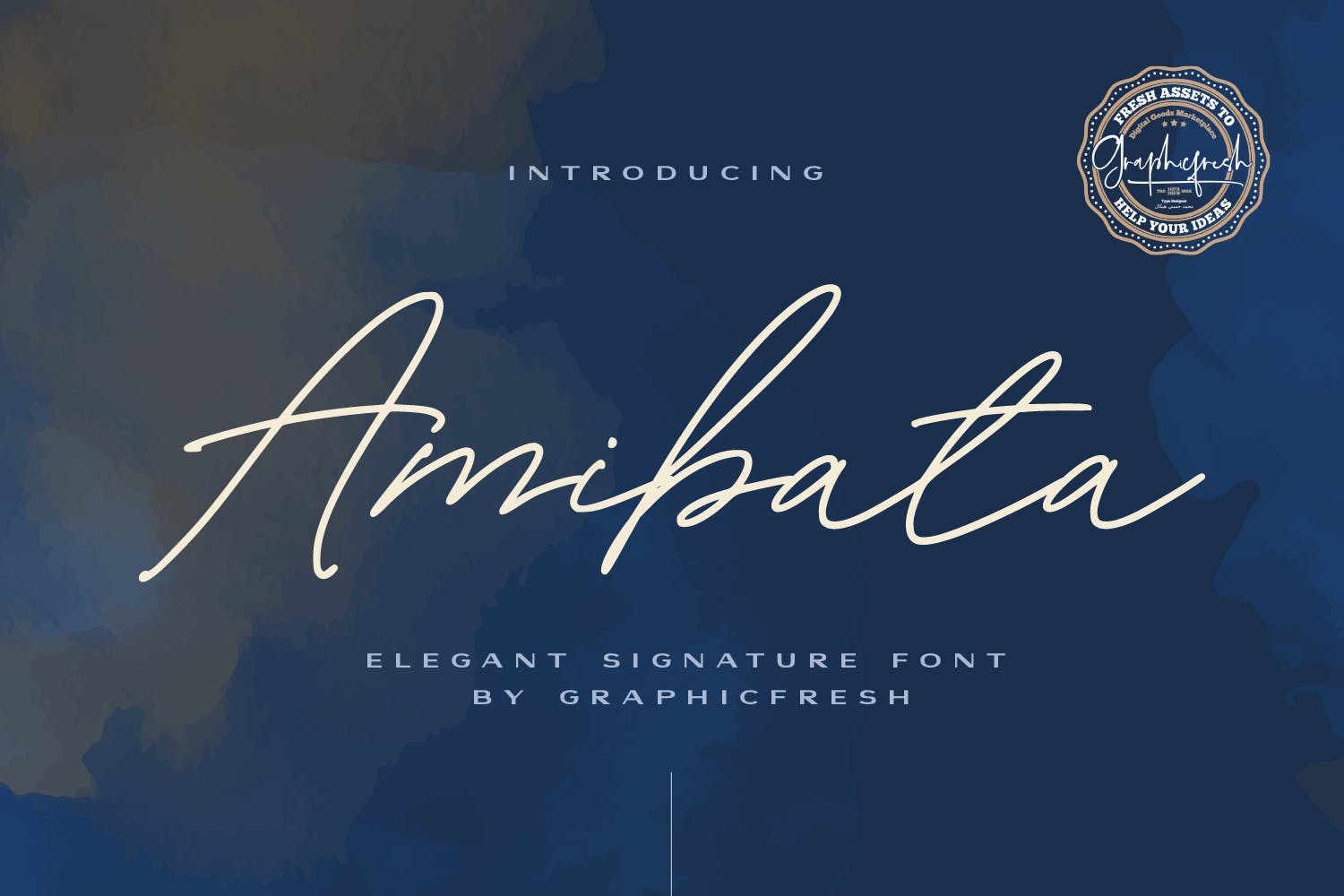 现代风格优雅英文签名字体 Amibata – Elegant Signature Font 设计素材 第1张