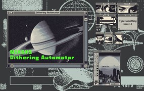 MIKSKS 复古低保真位图抖动半色调美学图案调色板+PSD模板 MIKSKS - Dithering Automator