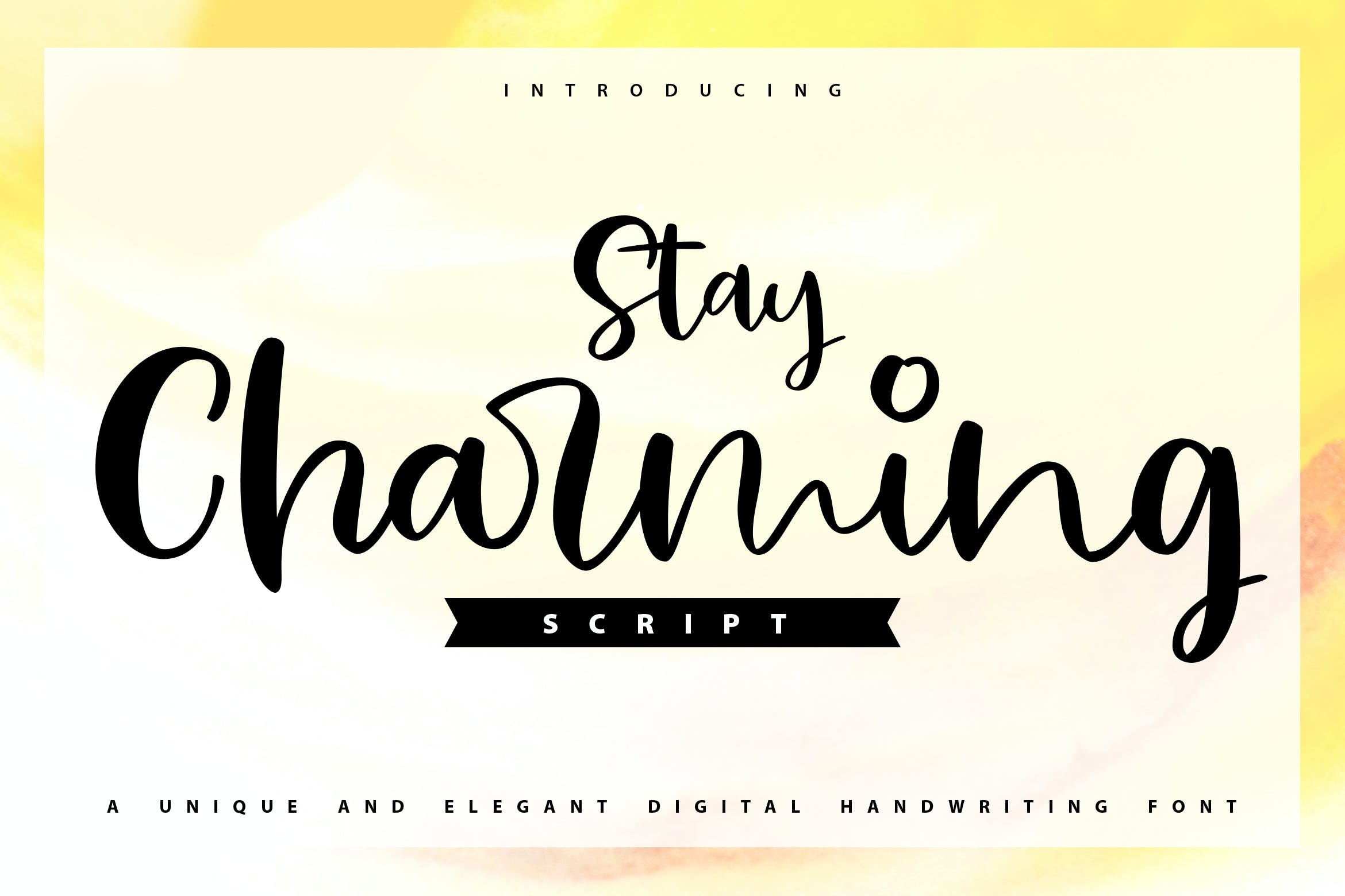 迷人书法风格笔迹字体 Stay Charming | Script Handwriting Font 设计素材 第1张