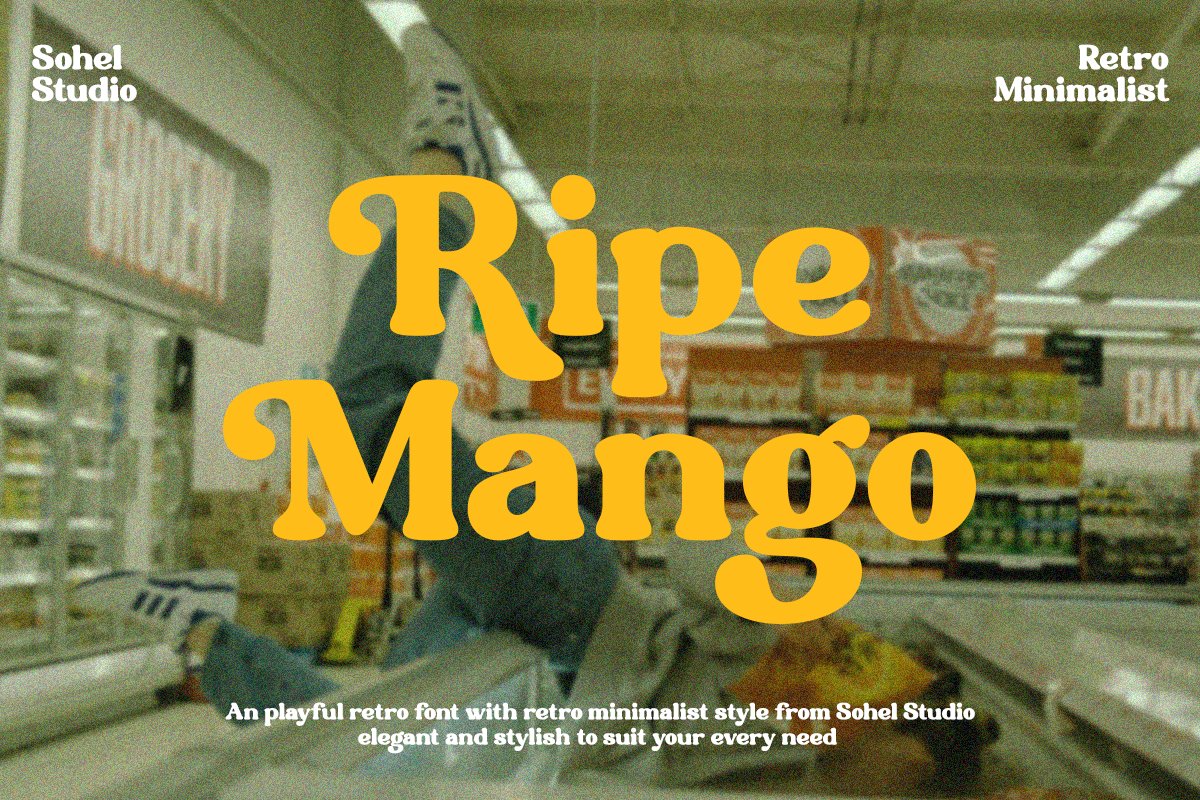 英文字体：复古优雅怀旧氛围衬线海报杂志封面字体 Ripe Mango - Retro Display Typeface . 第1张