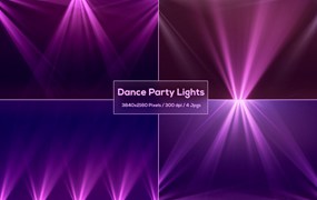 舞会派对紫色射灯背景 Dance Party Lights