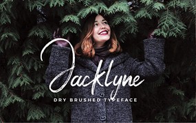 清晰干燥线条英文手写脚本字体 Jacklyne – Dry Brush Typeface Font