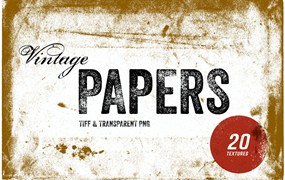 复古纸张纹理 – TIFF 和 PNG素材 Vintage Paper Textures – TIFF & PNG
