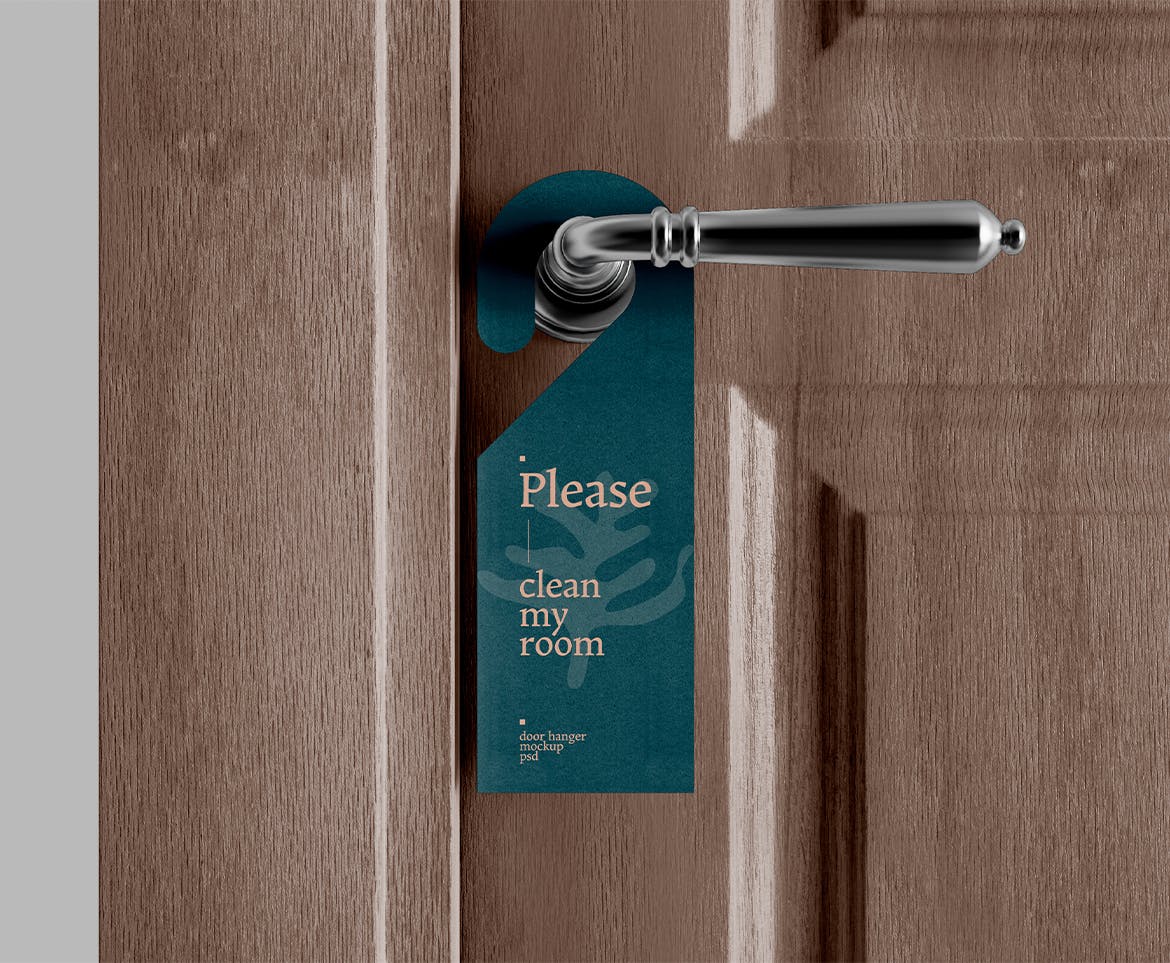 酒店门挂标签设计样机图psd模板 Hotel Door Hanger Mockup 样机素材 第3张