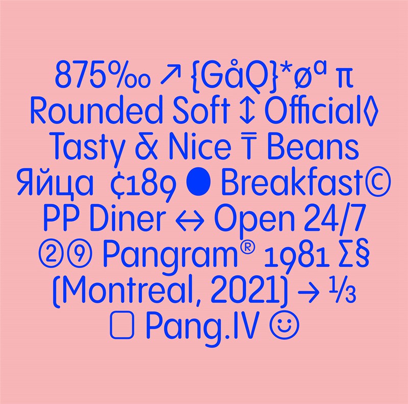 富有乐趣俏皮圆润的几何演示英文字体家族全套下载 Pangram Sans Rounded . 第6张
