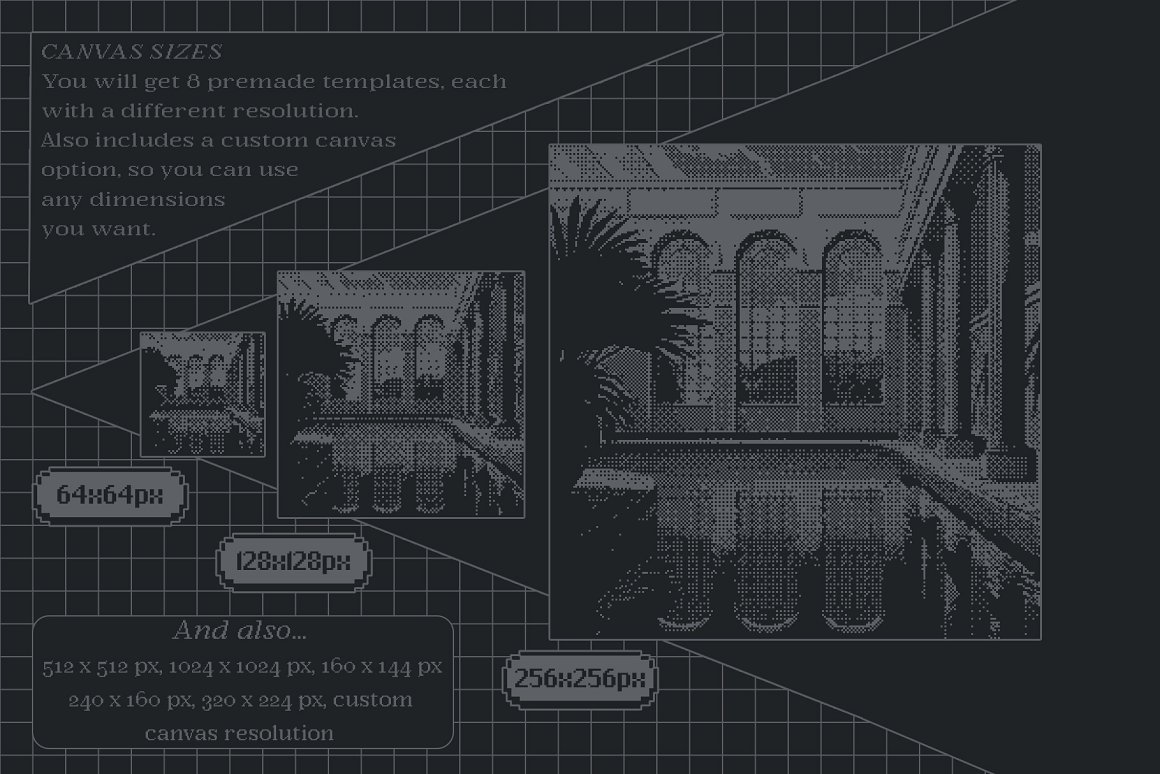 MIKSKS 复古低保真位图抖动半色调美学图案调色板+PSD模板 MIKSKS - Dithering Automator . 第8张