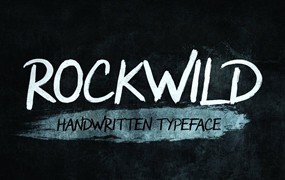 粗糙颗粒感手绘英文画笔字体 Rockwild – Action Handwitten Font