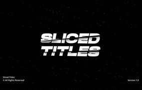 达芬奇/AE/FCPX模板：黑白极简切片风格文字标题排版包 Sliced Titles