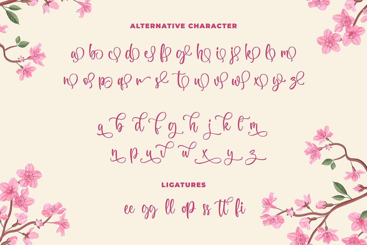 有趣现代书法风格英文字体合集 Happy People Beauty Script Font 设计素材 第8张