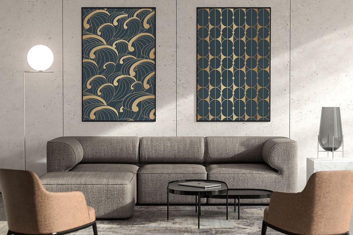 亚洲风格无缝装饰艺术图案v2 Asian Deco Vol.2 : Seamless Art Deco Pattern 图片素材 第5张