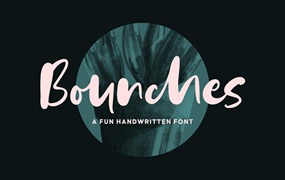 粗细不规则弹性效果手写字体 Bounches Font