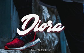 运动风加粗英文手写字体 Diora – Sport Hand Lettering Font