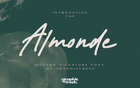 现代优雅英文手写签名字体 Almonde – Modern Signature Font