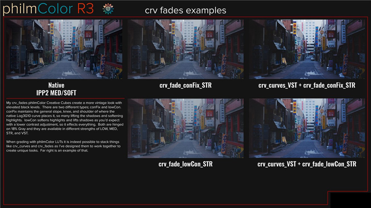 540个创意视觉大师电影后期调色LUT调色预设包 PhilmColor R3 插件预设 第4张