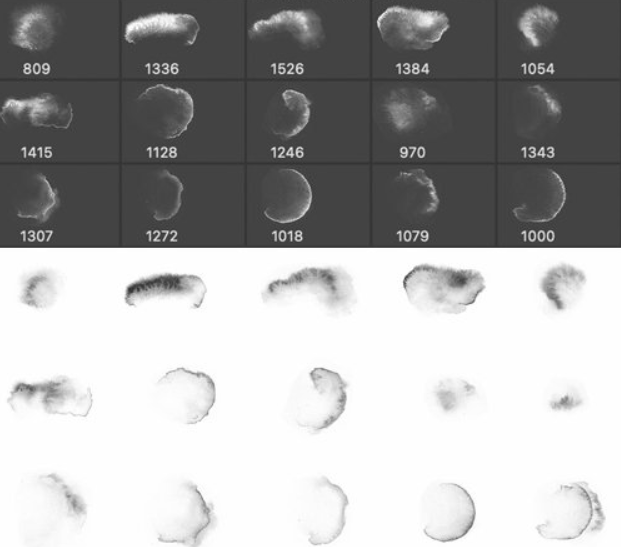 15个水墨晕染图案PS笔刷 笔刷资源 第2张