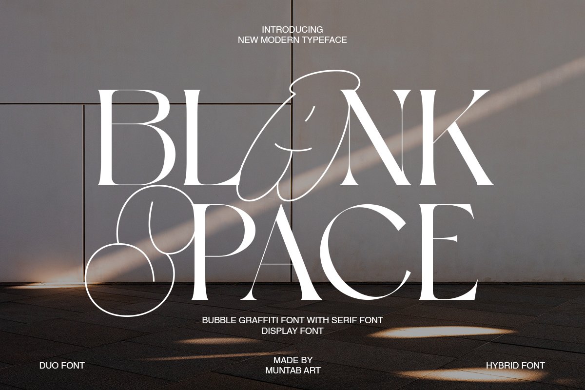 英文字体：现代复古杂志品牌广告设计无衬线字体 Blank Space | Modern Display . 第1张