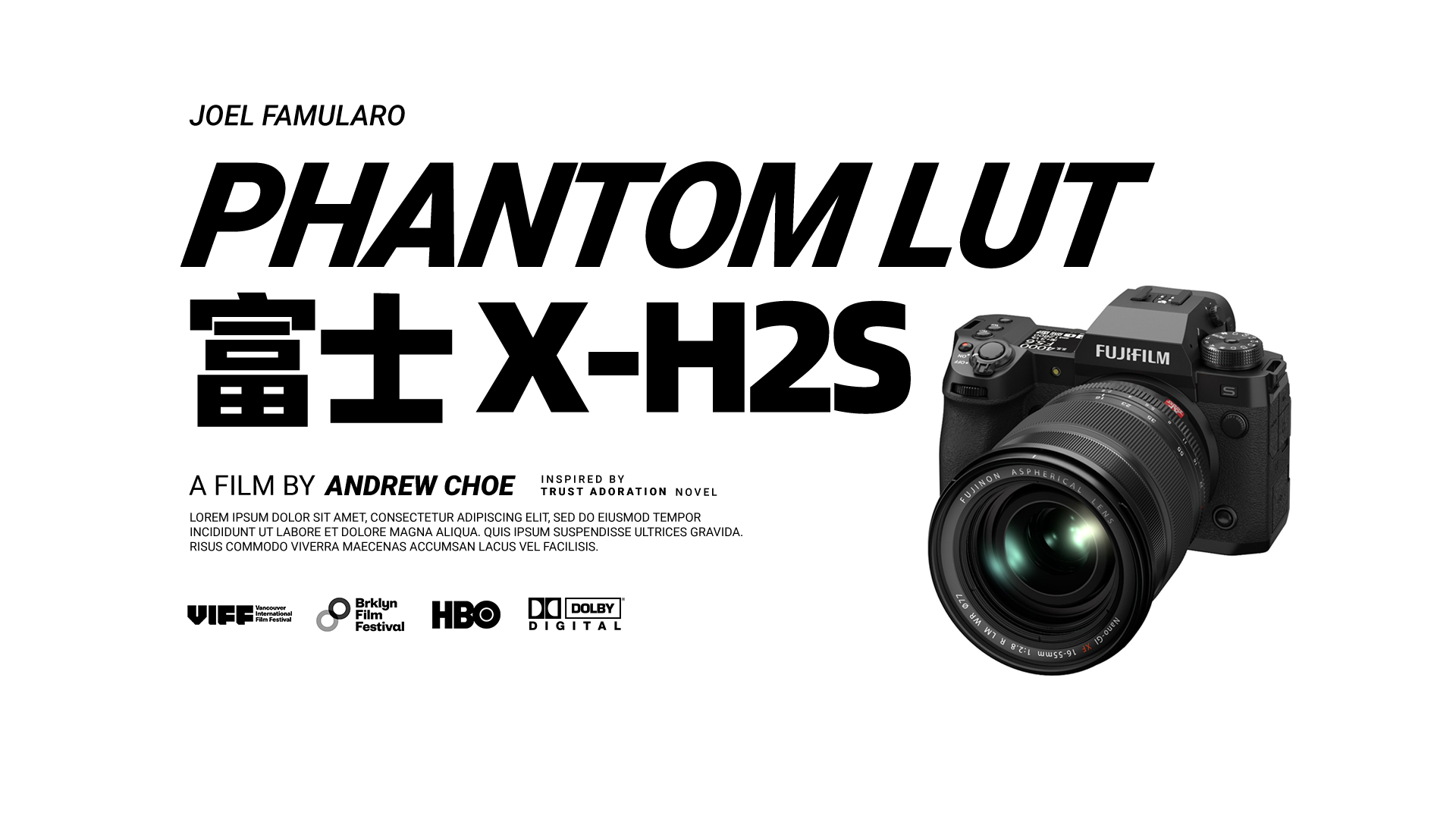 PHANTOM LUTS 富士Flog2转阿莱色彩/电影胶片模拟LUT调色预设 PHANTOM LUTS For FUJIFILM X-H2S Flog2 . 第1张