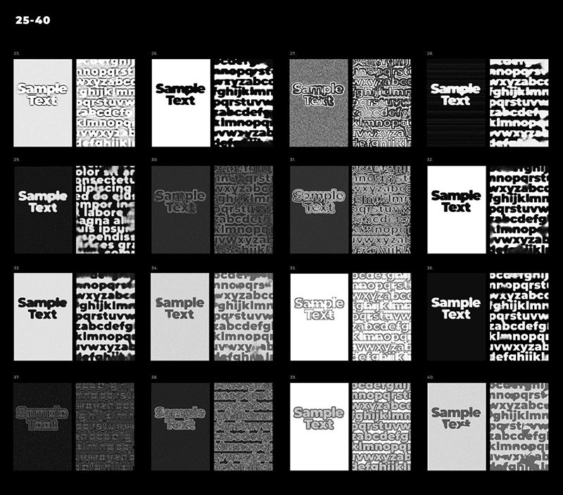 40种复古扭曲故障文字效果图层样式PSD，附视频教程 插件预设 第14张