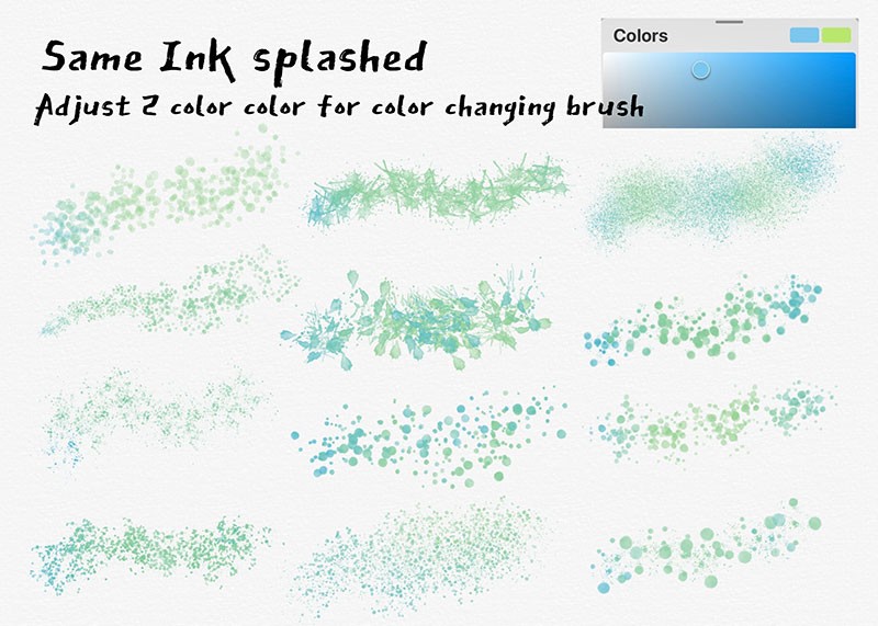 Procreate日式水墨效果笔刷套装 APP UI 第9张