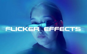 达芬奇预设：12种炫酷时尚快速闪烁故障闪白模糊重影效果 Flicker Effects