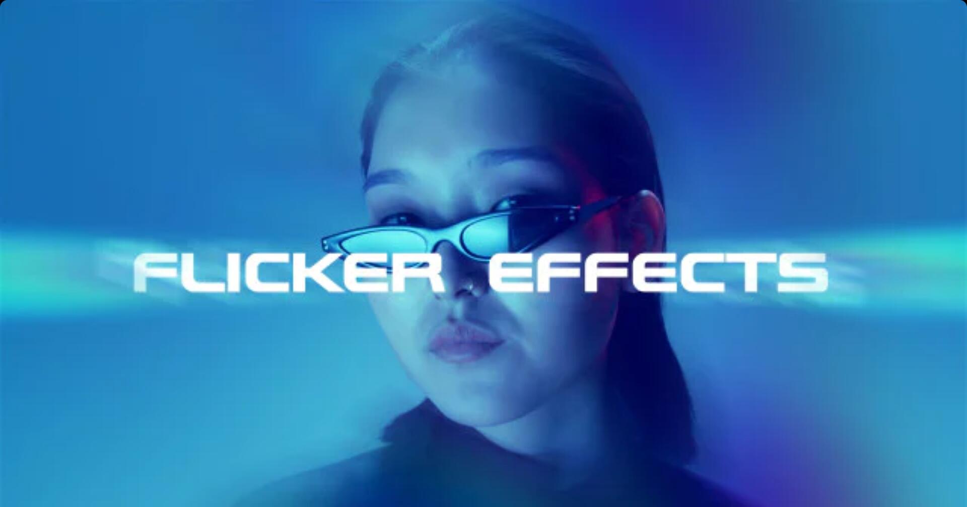 达芬奇预设：12种炫酷时尚快速闪烁故障闪白模糊重影效果 Flicker Effects . 第1张