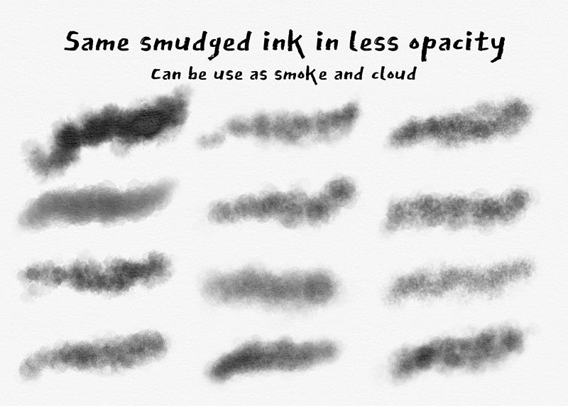 Procreate日式水墨效果笔刷套装 APP UI 第6张