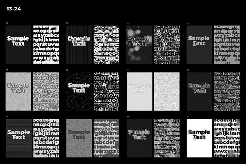 40种复古扭曲故障文字效果图层样式PSD，附视频教程 插件预设 第15张