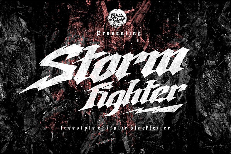 Storm Fighter哥特式英文字体 设计素材 第1张