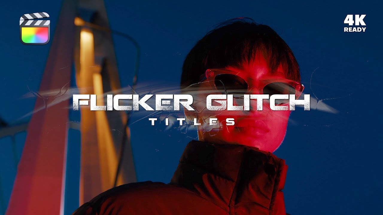 FCPX插件：15组幽灵紊乱闪烁故障毛刺干扰文字标题动画 Flicker Glitch Titles . 第1张