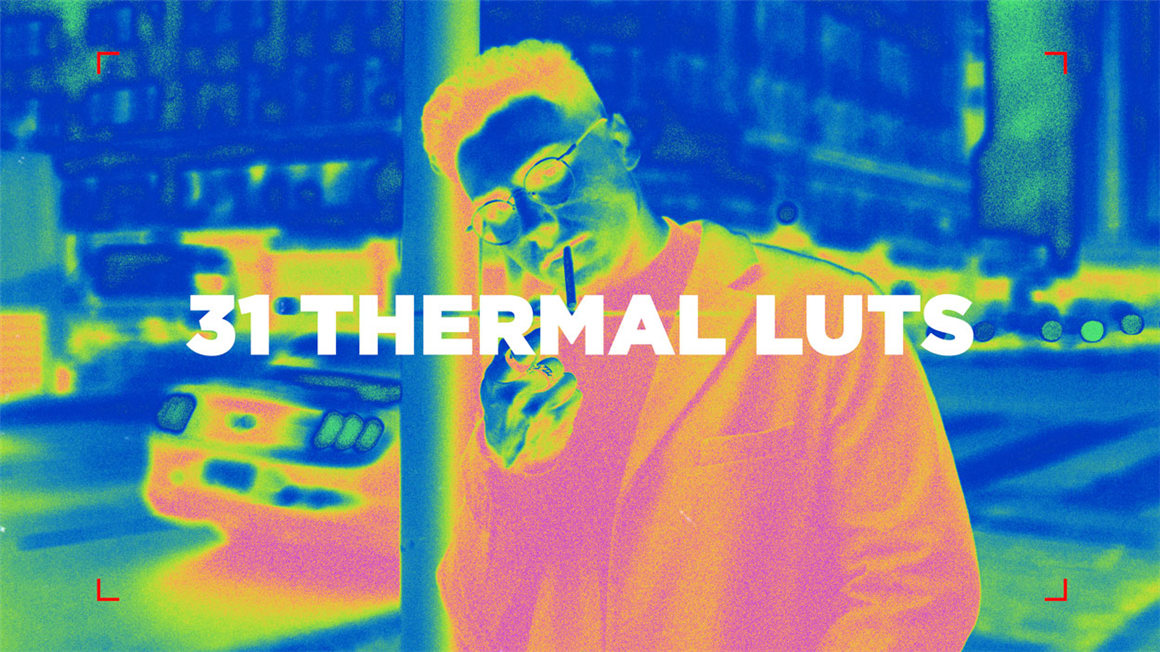 SICKBOAT 31个霓虹抽象光谱红外热成像视觉源介质LUT调色预设包 Thermal LUTs Thermal Looks 视频素材 第15张