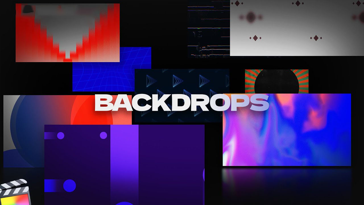 FCPX插件：50个几何动态抽象创意线条图形背景动画素材包 Backdrops FCPX . 第1张