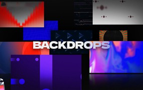 FCPX插件：50个几何动态抽象创意线条图形背景动画素材包 Backdrops FCPX