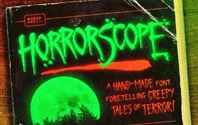 HorrorScope手绘恐怖英文字体