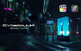 MotionVFX – Cyberpunk Model Pack 37款未来科幻赛博朋克MO2场景动画模型工具包