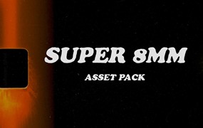 复古Super 8mm胶片帧电影效果边框遮罩叠加层视频+音效素材 Super 8mm Overlays