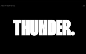 THUNDER可商用无衬线英文字体