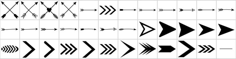 36个卡通箭头PS形状，CSH格式 图片素材 第2张