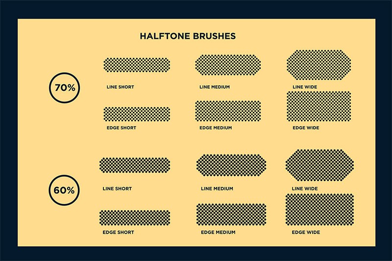 80+Illustrator半色调图案笔刷 笔刷资源 第4张